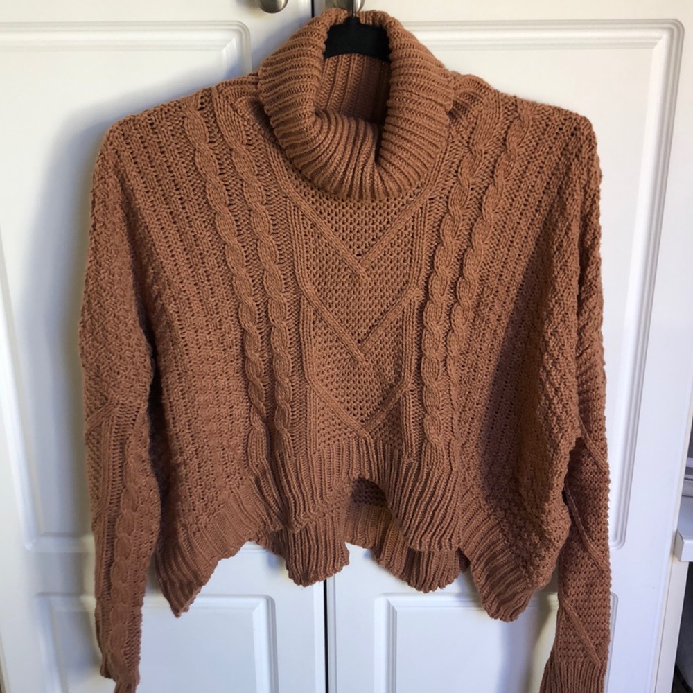SHEIN cropped turtle neck sweater